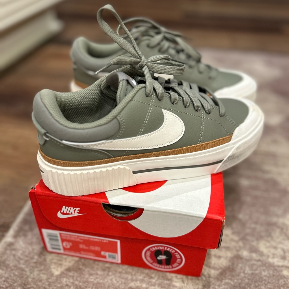 Nike Olive and White Casual Sneakers